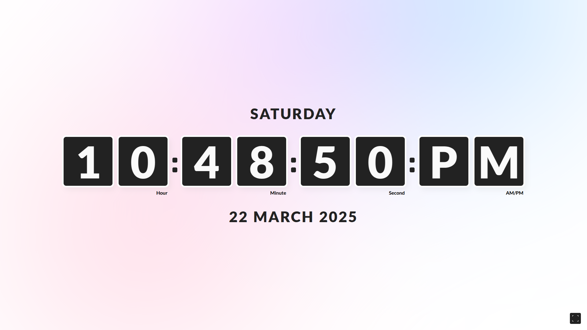 Digital Clock - JavaScript